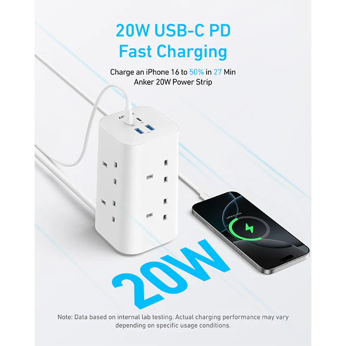 Anker 20W USB C Fast Charging Power Strip 12 in 1