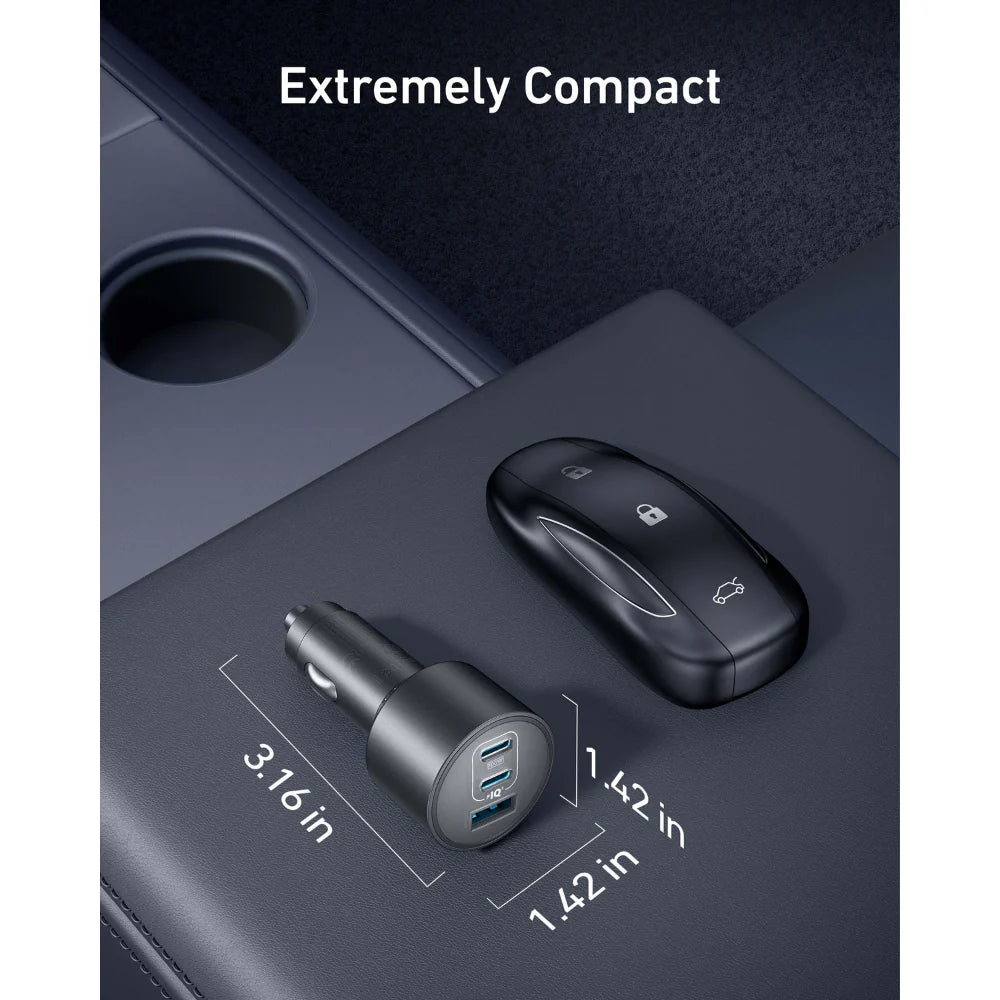 Anker Nano Car Charger (167.5W, 3 Ports)