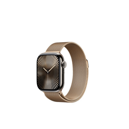Apple Watch Series 10 42mm Titanium Case Milanese Loop.