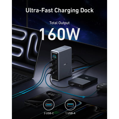 Anker Prime Charging Docking Station (14-in-1, Dual Display, 160W) - A83B6
