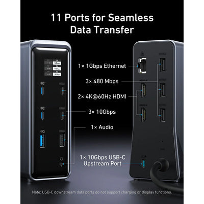 Anker Prime Charging Docking Station (14-in-1, Dual Display, 160W) - A83B6