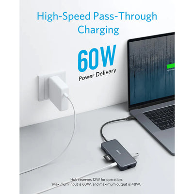 Anker Type C USB Hub PowerExpand+ 7-in-1 PD Ethernet Hub - 5Gbps Ethernet