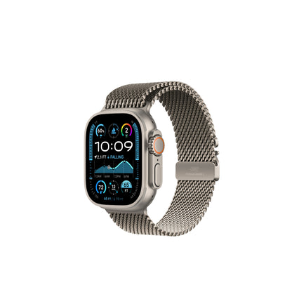 Apple Watch Ultra 2 Natural Titanium Case Milanese Loop.