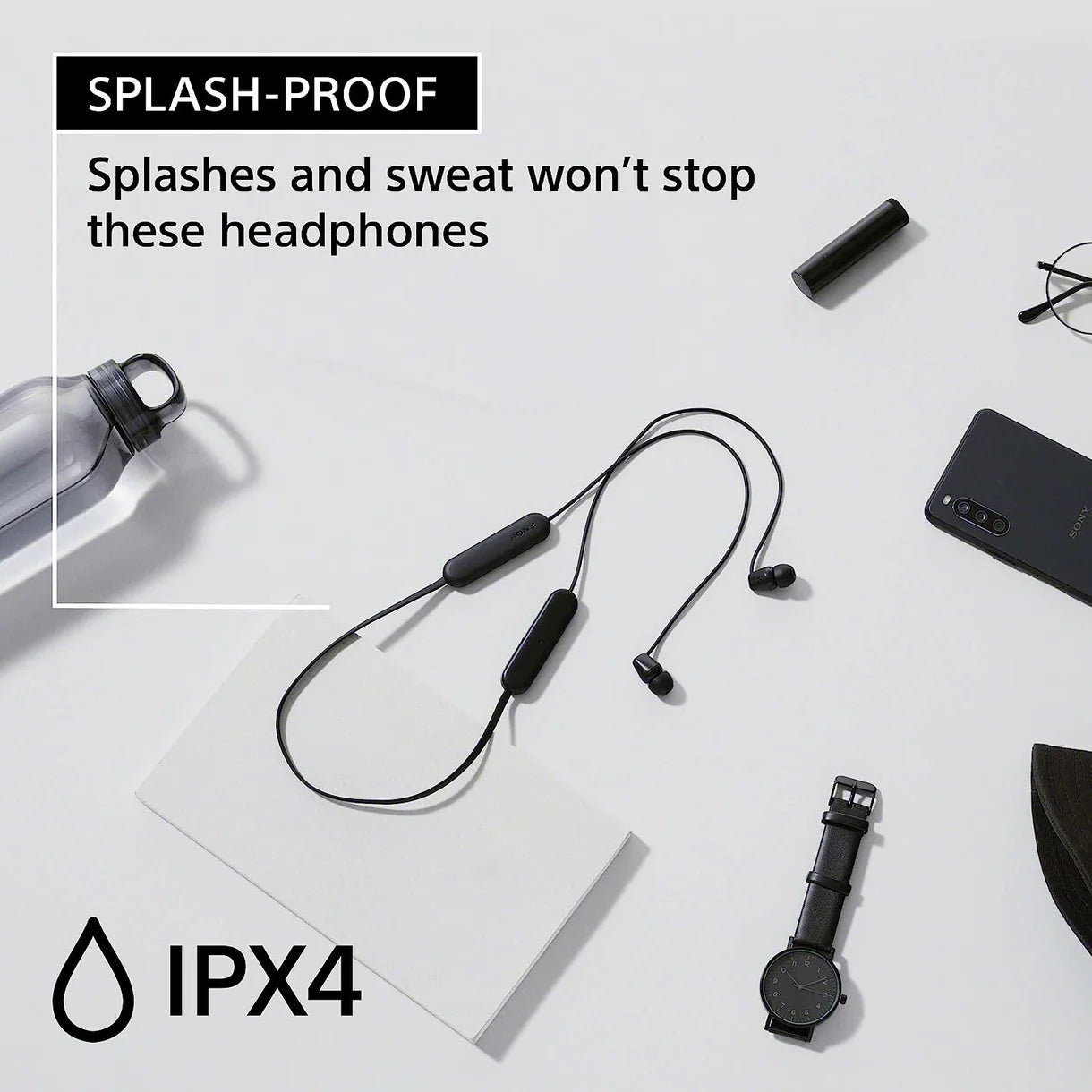 Sony WI-C100 Wireless in-Ear Bluetooth Headphones with Built-in Microphone