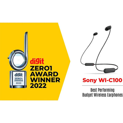 Sony WI-C100 Wireless in-Ear Bluetooth Headphones with Built-in Microphone